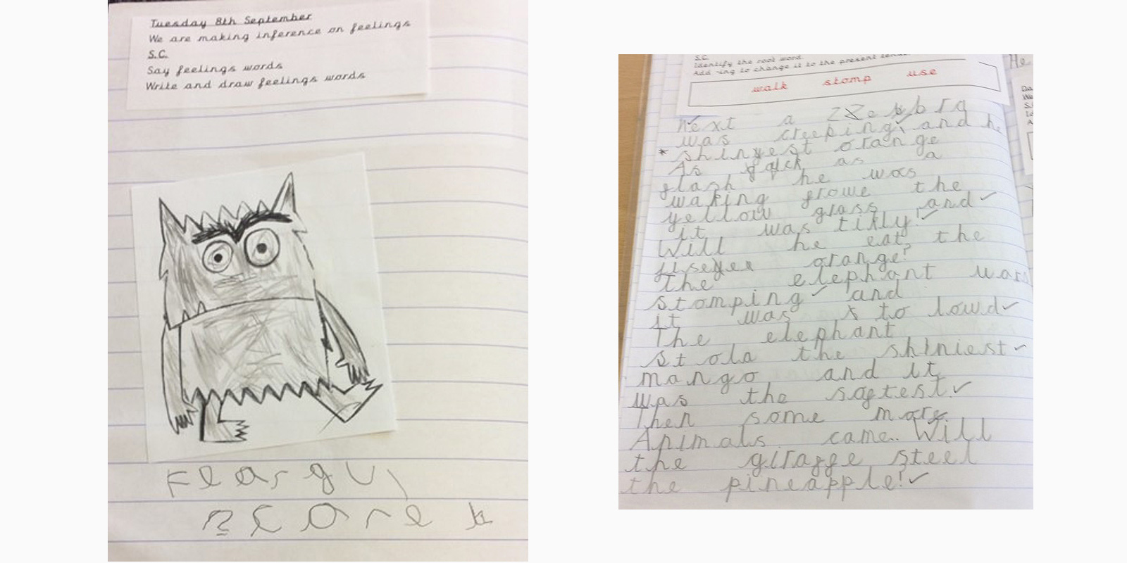 Year 1 - writing Progress in one year (including a lockdown!)