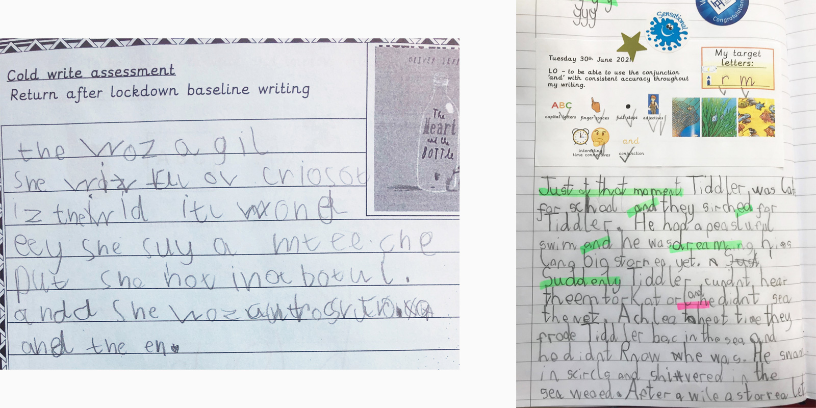 Year 1 - progress since using I am a Clever Writer 8th March - 30th June